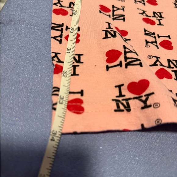 Pink and Red I❤️NY Print Pajama Pants medium - Picture 4 of 8